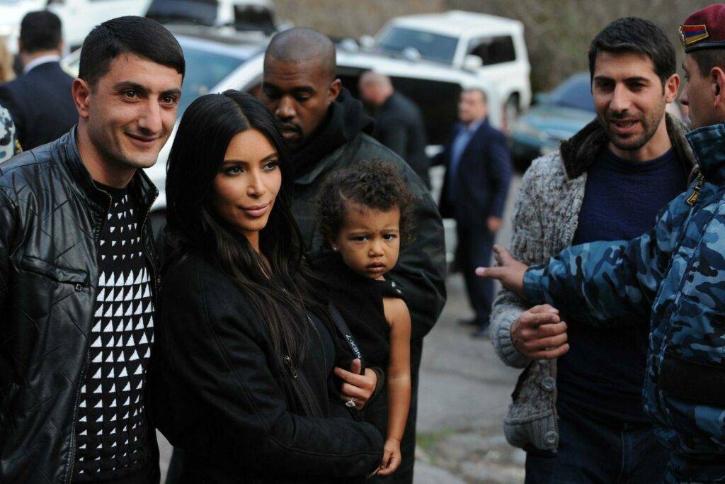 Kim With North And Kanye