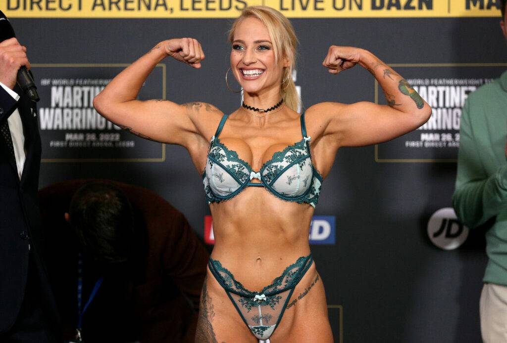 Ebanie Bridges Weigh In Outfit