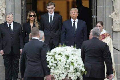 Barron Trump At Funeral