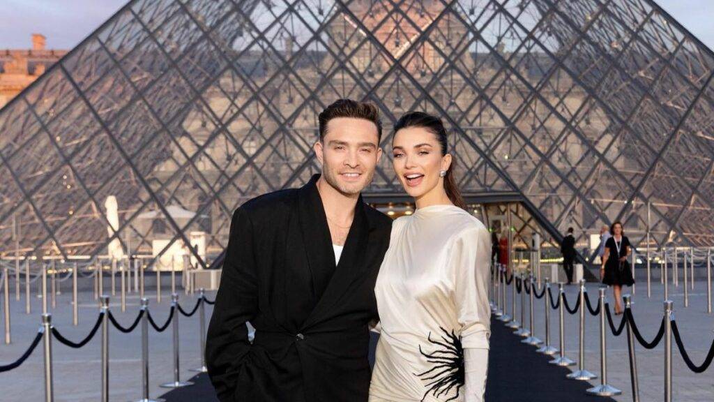 Ed Westwick with Amy Jackson