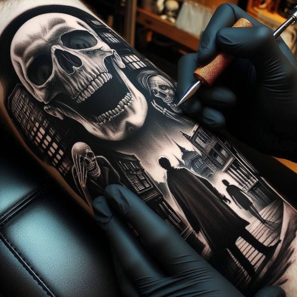 Horror Movie Tattoo Ideas These Matching Horror Movie Themed Tattoos 