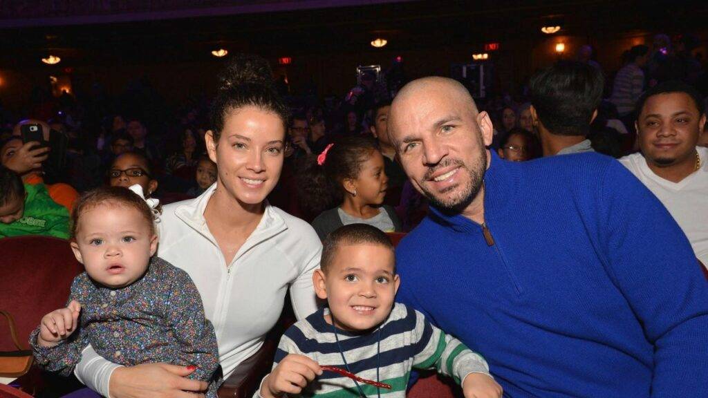 Jason Kidd and wife Porschla Coleman with their children attend "Yo Gabba Gabba! Live!"