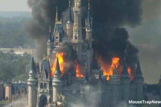 Cinderella Castle Fire Disney World