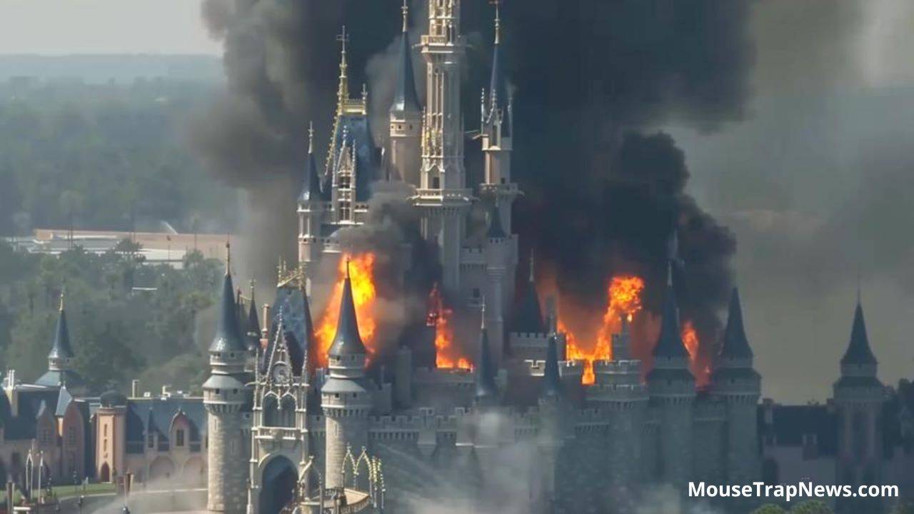 Cinderella Castle Fire Disney World