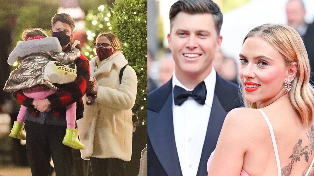 Colin Jost's Kids and wife (L), Husband and wife (R)