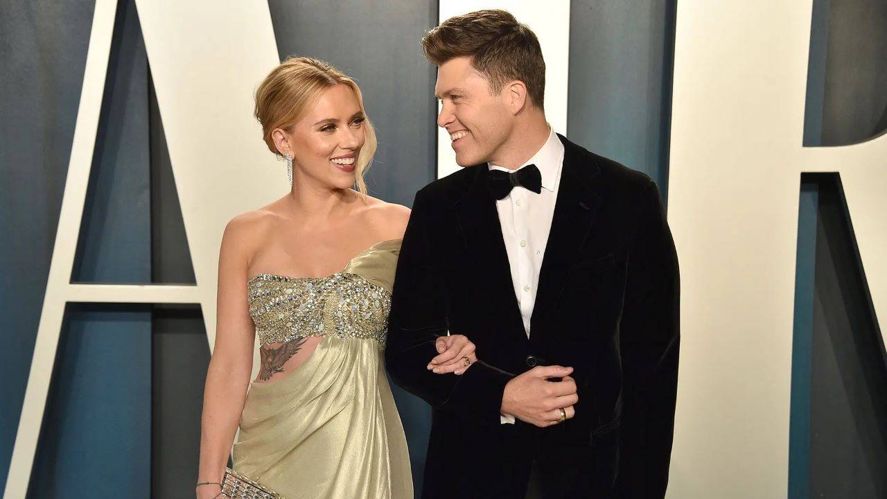 Scarlett Johansson With Husband