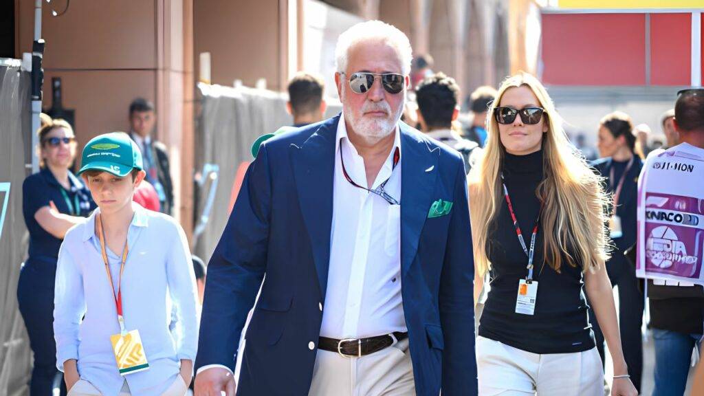 Executive Chairman of Aston Martin Lawrence Stroll and his wife Raquel 